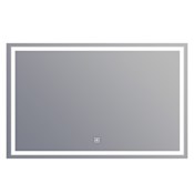 Electric Mirror Ava 66" W x 42" H Rectangular Frameless Bathroom Wall Mirror with Light N/A