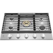 Electrolux 30 Inch Wide 5 Burner Gas Cooktop with Brass Power Burner Stainless Steel