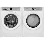 Electrolux 27 Inch Wide 4.5 Cu. Ft. Electric Washer and 27 Inch Wide 8 Cu. Ft. Gas Dryer Laundry Pair with LuxCare White