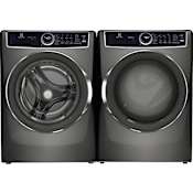 Electrolux 27 Inch Wide 4.5 Cu. Ft. Electric Washer and 27 Inch Wide 8 Cu. Ft. Gas Dryer Laundry Pair with Predictive Dry Titanium