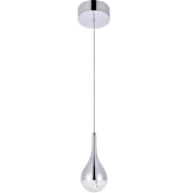Elegant Lighting Amherst Single Light 4.9" Wide Mini Pendant with Clear Bubble Glass Chrome