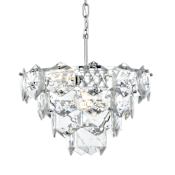 Elegant Lighting Adaline 6 Light 16" Wide Waterfall Chandelier Chrome