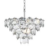 Elegant Lighting Adaline 8 Light 20" Wide Waterfall Chandelier Chrome