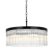 Elegant Lighting Harlow 6 Light 24" Wide Drum Chandelier Black