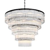 Elegant Lighting Harlow 40 Light 48" Wide Waterfall Chandelier Black