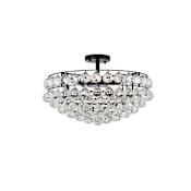 Elegant Lighting Savannah 5 Light 20" Wide Semi-Flush Bowl Ceiling Fixture with Clear Crystal Accents Black