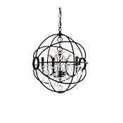 Elegant Lighting Geneva 4 Light 17" Wide Crystal Pendant with Clear Royal Cut Crystals Dark Bronze