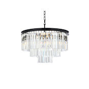 Elegant Lighting Sydney 9 Light 26" Wide Crystal Chandelier with Clear Royal Cut Crystals Matte Black