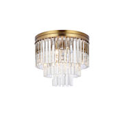 Elegant Lighting Sydney 9 Light 20" Wide Flush Mount Waterfall Ceiling Fixture Satin Gold