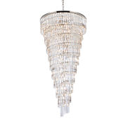 Elegant Lighting Sydney 42 Light 37" Wide Crystal Waterfall Chandelier Polished Nickel