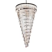 Elegant Lighting Sydney 58 Light 48" Wide Crystal Waterfall Chandelier Matte Black