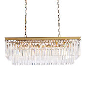 Elegant Lighting Sydney 12 Light 40" Wide Crystal Waterfall Chandelier Satin Gold