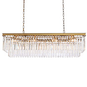 Elegant Lighting Sydney 12 Light 50" Wide Crystal Waterfall Chandelier Satin Gold