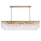 Elegant Lighting Sydney 12 Light 60" Wide Crystal Waterfall Chandelier Satin Gold