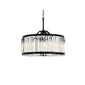 Elegant Lighting Chelsea 8 Light 28" Wide Crystal Drum Chandelier with Clear Royal Cut Crystals Matte Black