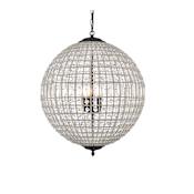 Elegant Lighting Olivia 5 Light 24" Wide Crystal Globe Chandelier with Clear Royal Cut Crystals Dark Bronze