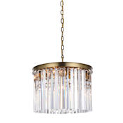 Elegant Lighting Sydney 6 Light 20" Wide Crystal Drum Chandelier Satin Gold