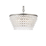 Elegant Lighting Nordic 6 Light 28" Wide Crystal Chandelier with Clear Royal Cut Crystals Antique Silver