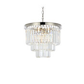 Elegant Lighting Sydney 9 Light 20" Wide Crystal Mini Chandelier with Clear Royal Cut Crystals Polished Nickel