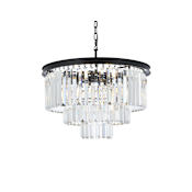 Elegant Lighting Sydney 9 Light 26" Wide Crystal Chandelier with Clear Royal Cut Crystals Matte Black