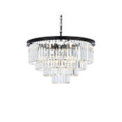 Elegant Lighting Sydney 17 Light 32" Wide Crystal Chandelier with Clear Royal Cut Crystals Matte Black
