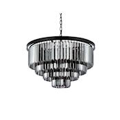 Elegant Lighting Sydney 17 Light 32" Wide Crystal Chandelier with Silver Shade Royal Cut Crystals Matte Black