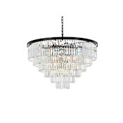 Elegant Lighting Sydney 33 Light 44" Wide Crystal Chandelier with Clear Royal Cut Crystals Matte Black