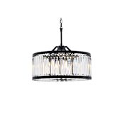 Elegant Lighting Chelsea 8 Light 28" Wide Crystal Drum Chandelier with Clear Royal Cut Crystals Matte Black