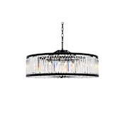 Elegant Lighting Chelsea 10 Light 44" Wide Crystal Drum Chandelier with Clear Royal Cut Crystals Matte Black
