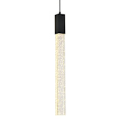 Elegant Lighting Weston 5" Wide LED Crystal Mini Pendant with Clear Crystal Accents Black