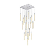 Elegant Lighting Weston 25 Light 36" Wide LED Crystal Multi Light Pendant with Clear Crystal Accents Chrome
