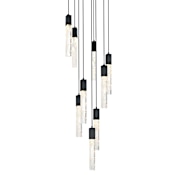 Elegant Lighting Aurora 24" Wide Crystal Chandelier Black