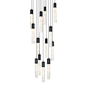 Elegant Lighting Aurora 30" Wide Crystal Chandelier Black