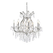 Elegant Lighting Maria Theresa 9 Light 26" Wide Crystal Chandelier with Clear Royal Cut Crystals Chrome