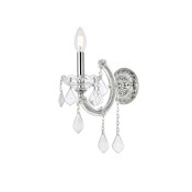Elegant Lighting Maria Theresa 12" Tall Wall Sconce with Clear Royal Cut Crystals Chrome