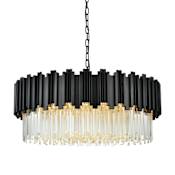 Elegant Lighting Willow 10 Light 32" Wide Waterfall Chandelier Black