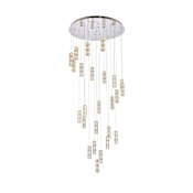 Elegant Lighting Polaris 25 Light 42" Wide LED Crystal Chandelier Chrome
