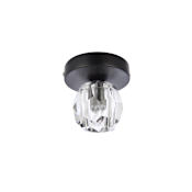 Elegant Lighting Eren 5" Wide Semi-Flush Ceiling Fixture Black