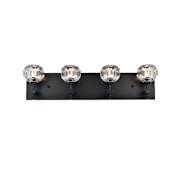 Elegant Lighting Graham 4 Light 6" Tall Wall Sconce Black / Clear