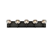 Elegant Lighting Graham 5 Light 6" Tall Wall Sconce Black / Clear