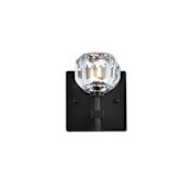 Elegant Lighting Graham 6" Tall Wall Sconce Black / Clear