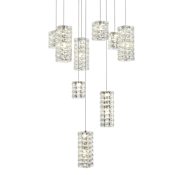Elegant Lighting Aston 24" Wide Crystal Multi Light Pendant Chrome