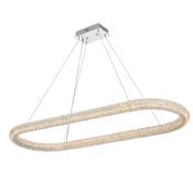 Elegant Lighting Bowen 51" Wide LED Crystal Ring Chandelier - 700 Lumens Chrome