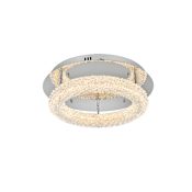 Elegant Lighting Bowen 18" Wide LED Semi-Flush Ceiling Fixture - 2520 Lumens Chrome