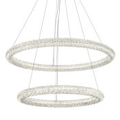 Elegant Lighting Bowen 36" Wide Ring Chandelier Chrome