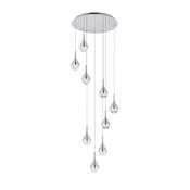 Elegant Lighting Amherst 9 Light 24" Wide LED Chandelier Chrome