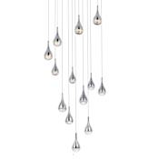 Elegant Lighting Amherst 13 Light 30" Wide LED Chandelier Chrome