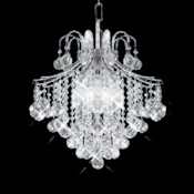 Elegant Lighting Toureg 3 Light 12" Wide Chandelier Chrome