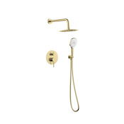 Elegant Lighting George Shower Only Trim Package with 2.3 GPM Multi Function Shower Head Brushed Gold