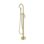 Elegant Lighting Steven Floor Mounted Clawfoot Tub Filler with Built-In Diverter - Includes Hand Shower Brushed Gold